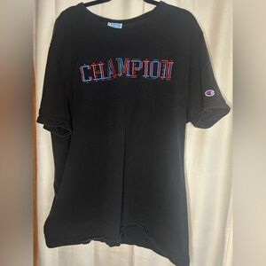 Champion Vintage Retro Embroidered Short Sleeve T Shirt Top Size 2x 80s 70s